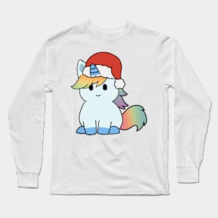 Christmas Rainbow Unicorn Long Sleeve T-Shirt